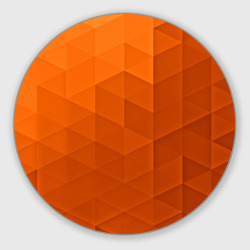 Круглый коврик для мышки Orange abstraction