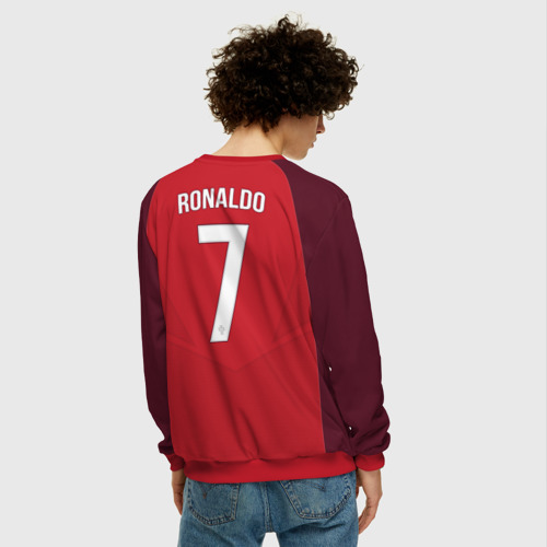 Мужской свитшот 3D Ronaldo 17-18, цвет красный - фото 4
