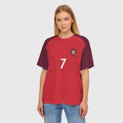 Женская футболка oversize 3D Ronaldo 17-18 - фото 2