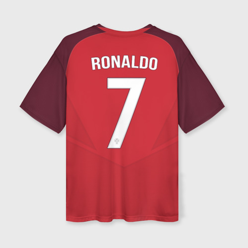 Женская футболка oversize 3D Ronaldo 17-18, цвет 3D печать - фото 2