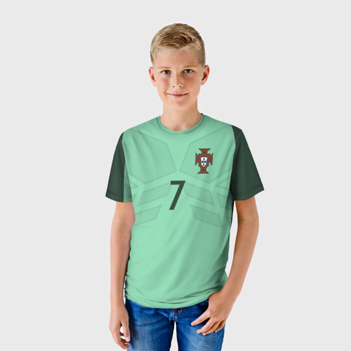 Детская футболка 3D Ronaldo away 17-18, цвет 3D печать - фото 3