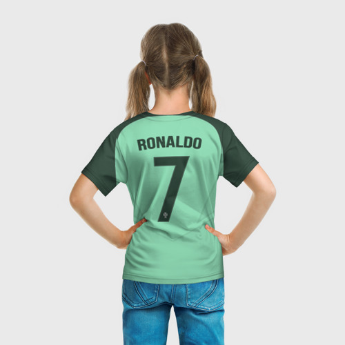 Детская футболка 3D Ronaldo away 17-18, цвет 3D печать - фото 6