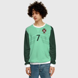 Мужской свитшот 3D Ronaldo away 17-18 - фото 2