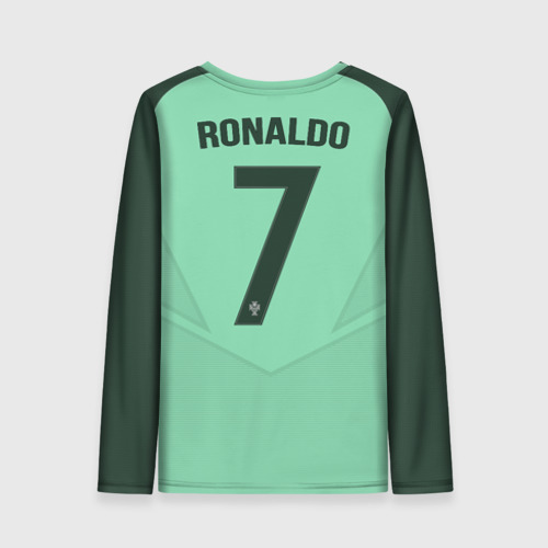 Женский лонгслив 3D Ronaldo away 17-18, цвет 3D печать - фото 2