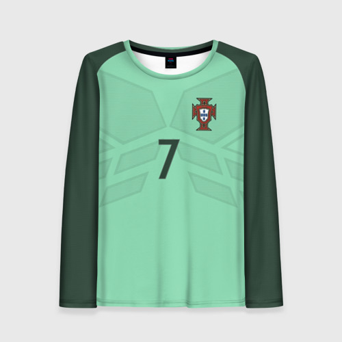 Женский лонгслив 3D Ronaldo away 17-18, цвет 3D печать