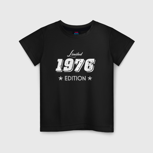 Детская футболка хлопок limited edition 1976, цвет черный