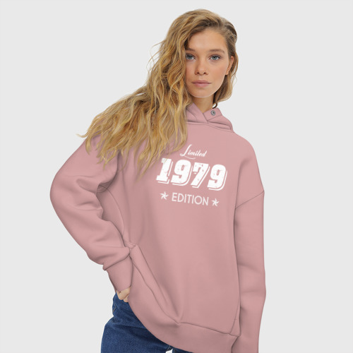 Женское худи Oversize хлопок Limited edition 1979, цвет пыльно-розовый - фото 4