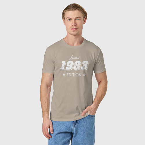 Мужская футболка хлопок Limited edition 1983, цвет миндальный - фото 3