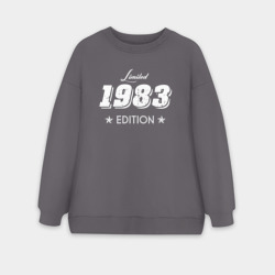 Женский свитшот oversize без начеса хлопок Limited edition 1983