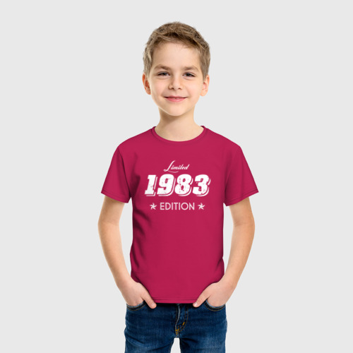 Детская футболка хлопок Limited edition 1983, цвет маджента - фото 3
