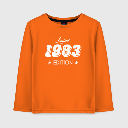 Детский лонгслив хлопок Limited edition 1983, цвет оранжевый