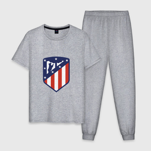 Мужская пижама хлопок с принтом Atletico Madrid, вид спереди #2