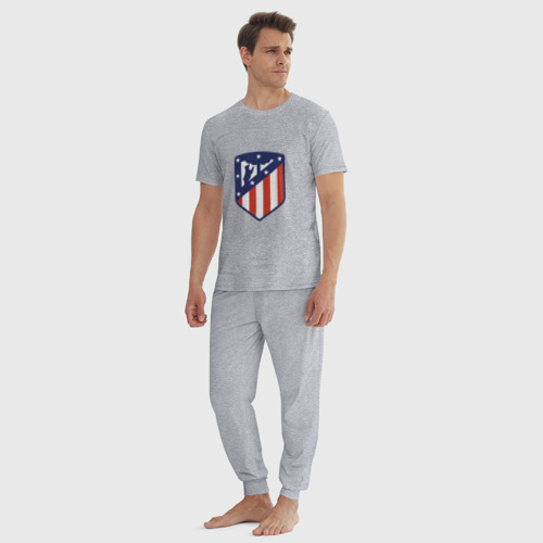 Мужская пижама хлопок с принтом Atletico Madrid, вид сбоку #3