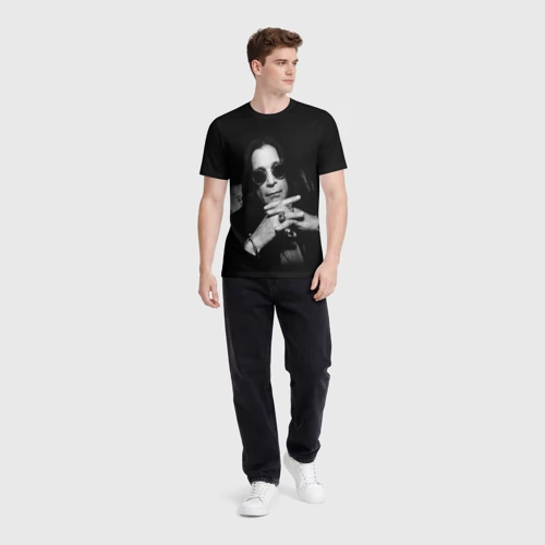 Мужская футболка 3D с принтом Оззи Осборн, вид сбоку #3