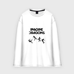 Женский лонгслив oversize хлопок Imagine Dragons, прыжок