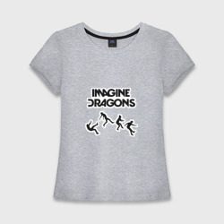 Женская футболка хлопок Slim Imagine Dragons, прыжок