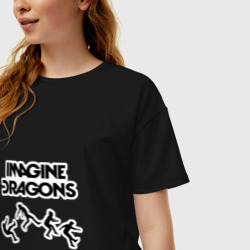 Женская футболка хлопок Oversize Imagine Dragons, прыжок - фото 2