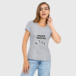 Женская футболка хлопок Slim Imagine Dragons, прыжок - фото 2