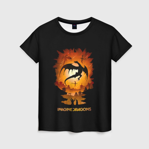 Женская футболка 3D Драконы Imagine Dragons