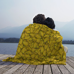 Плед с принтом Бананы для любого человека, вид спереди №3. Цвет основы: 3d (велсофт)