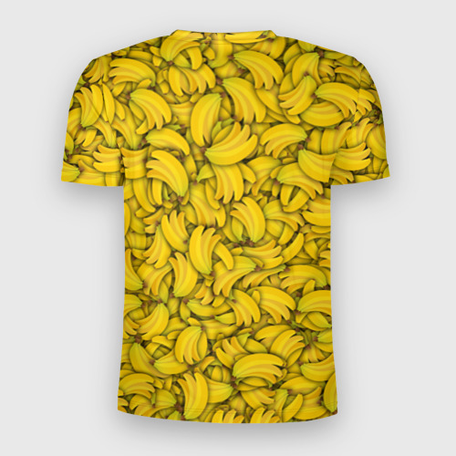 Мужская футболка 3D Slim с принтом Бананы, вид сзади #1