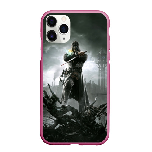 Чехол для iPhone 11 Pro Max матовый Dishonored 2, цвет малиновый