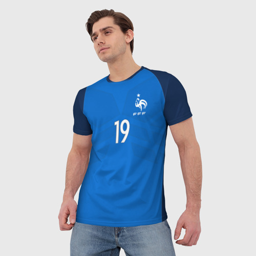 Мужская футболка 3D с принтом Pogba home, фото на моделе #1