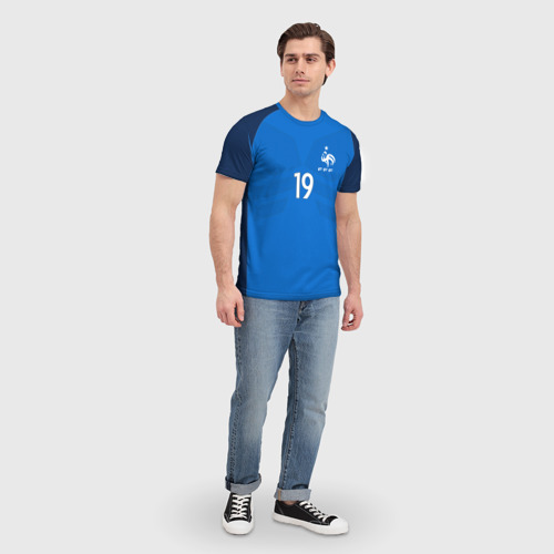 Мужская футболка 3D с принтом Pogba home, вид сбоку #3