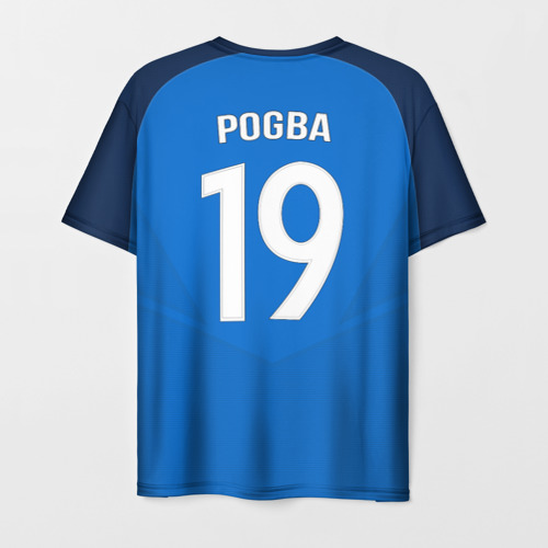 Мужская футболка 3D с принтом Pogba home, вид сзади #1