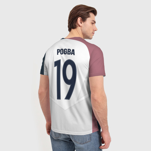 Мужская футболка 3D Pogba away 17-18, цвет 3D печать - фото 4