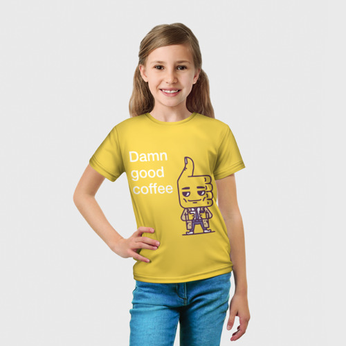 Детская футболка 3D Чертовски хороший кофе - фото 5