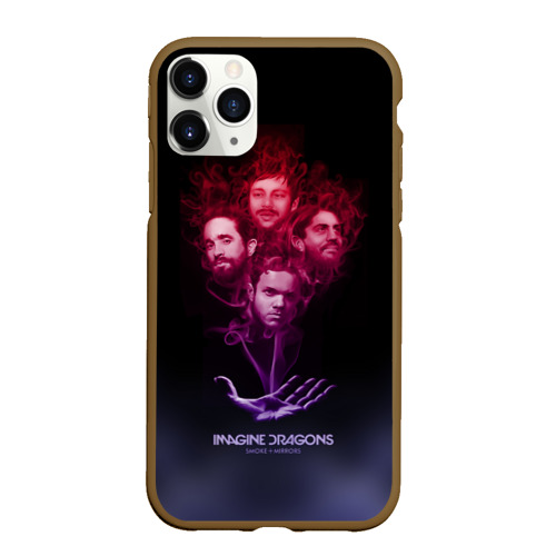 Чехол для iPhone 11 Pro Max матовый Группа Imagine Dragons, дым, цвет коричневый