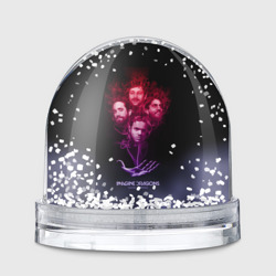 Группа Imagine Dragons, дым – Игрушка Снежный шар с принтом купить со скидкой в -20%