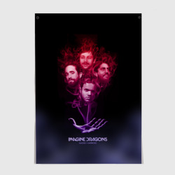 Постер Группа Imagine Dragons, дым