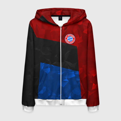 Мужская толстовка 3D на молнии FC Bayern 2018 Abstract colors