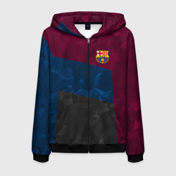 Мужская толстовка 3D на молнии FC Barcelona abstract Барселона