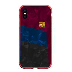 Чехол для iPhone XS Max матовый FC Barcelona abstract Барселона