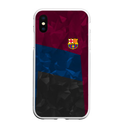 Чехол для iPhone XS Max матовый FC Barcelona abstract Барселона
