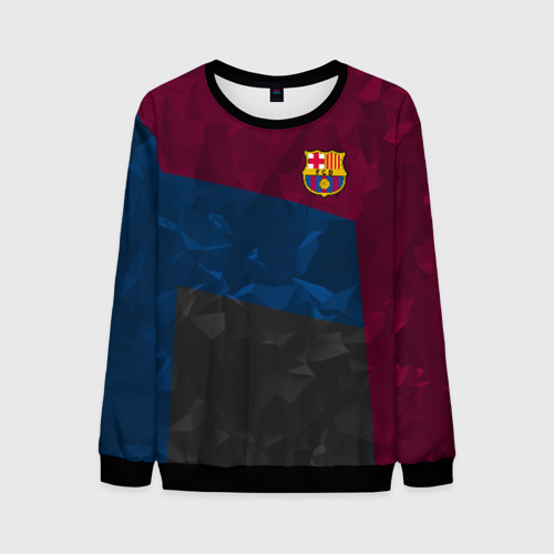 Мужской свитшот 3D FC Barcelona abstract Барселона, цвет черный