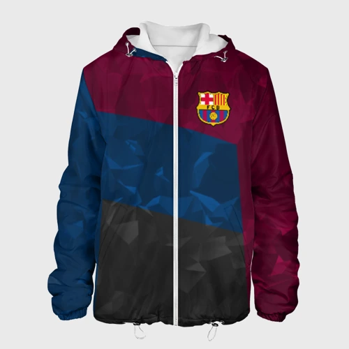 Мужская куртка 3D FC Barcelona abstract Барселона
