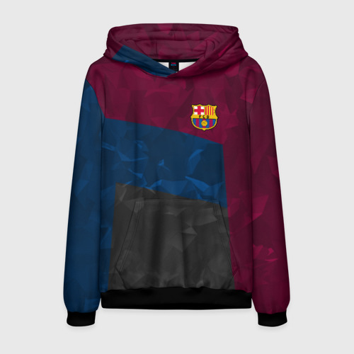 Мужская толстовка 3D FC Barcelona abstract Барселона, цвет черный