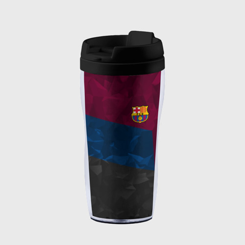 Термокружка-непроливайка FC Barcelona abstract Барселона, цвет черный