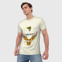 Мужская футболка 3D Руки с птичкой Imagine Dragons - фото 2