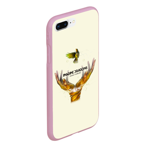 Чехол для iPhone 7Plus/8 Plus матовый Руки с птичкой Imagine Dragons, цвет розовый - фото 3