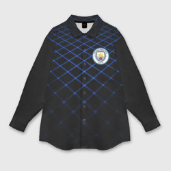 Женская рубашка oversize 3D Manchester city 2018 Line