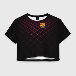 Женская футболка Crop-top 3D FC Barcelona 2018 Line