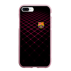 Чехол для iPhone 7Plus/8 Plus матовый FC Barcelona 2018 Line
