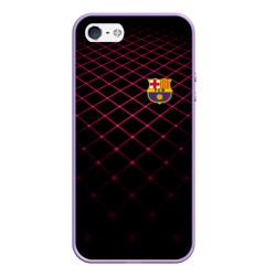 Чехол для iPhone 5/5S матовый FC Barcelona 2018 Line