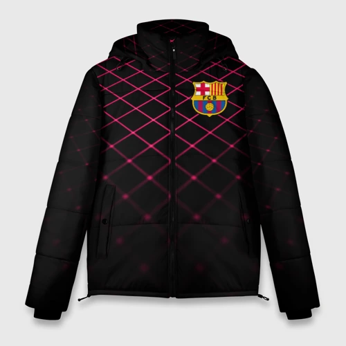 Мужская зимняя куртка 3D FC Barcelona 2018 Line