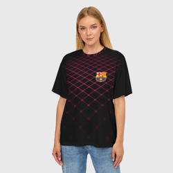 Женская футболка oversize 3D FC Barcelona 2018 Line - фото 2